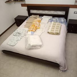 Letto  Matrimoniale COMPLETO Wengé + Corredo