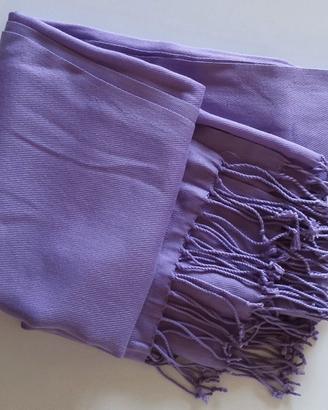 Scialle seta e pashmina, fatto a mano, come nuovo