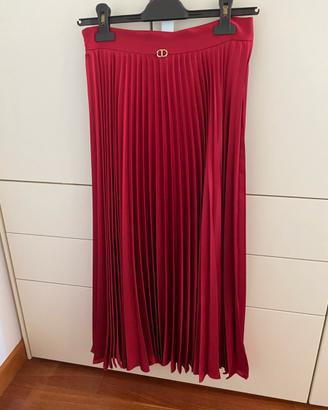 Gonna Twinset plissettata in raso