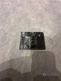 Portacarte in pelle di coccodrillo