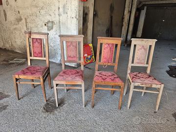 Sedie in stile Liberty primi '900