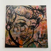 Quadro moderno Pop Art dipinto a mano“Cenerentola”