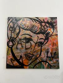 Quadro moderno Pop Art dipinto a mano“Cenerentola”