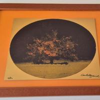 Quadro serigrafia su lastra oro 750 Carlo Mattioli