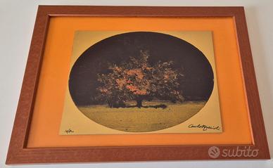 Quadro serigrafia su lastra oro 750 Carlo Mattioli