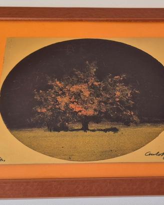 Quadro serigrafia su lastra oro 750 Carlo Mattioli