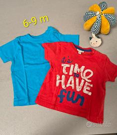 2 maglie bimbo 6-9 mesi
