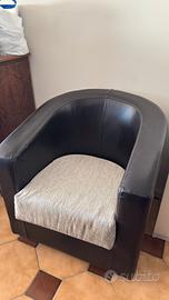 Set di 2 poltrone in pelle