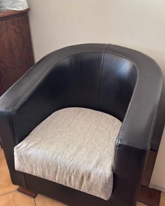 Set di 2 poltrone in pelle