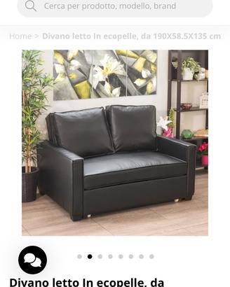 Divano letto Kasanova nero