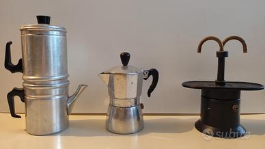 Lotto di 3 moke da caffè 