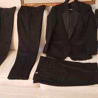 Smoking tuxedo completo e 2 pantaloni cravatte