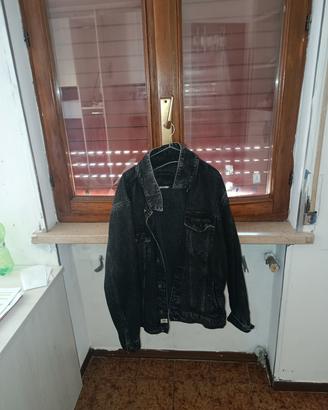 Giacca di jeans Alcott nera washed oversize XXL. 