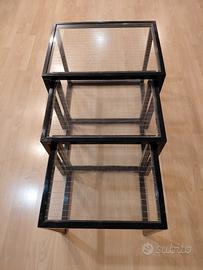 set  3 tavolini  impilabili 