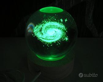 Lampada Galassia 3D sfera di cristallo