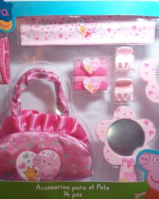 SET PER CAPELLI PEPPA PIG 14 PEZZI