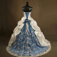 Abito da sposa, taglia M avorio / blu royal