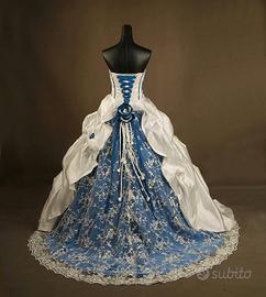 Abito da sposa, taglia M avorio / blu royal