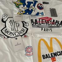 Magliette vari marchi Lv, balenciaga, moncler