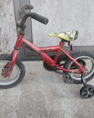 bici per bimbo ruote da 12 con rotelle amovibili
