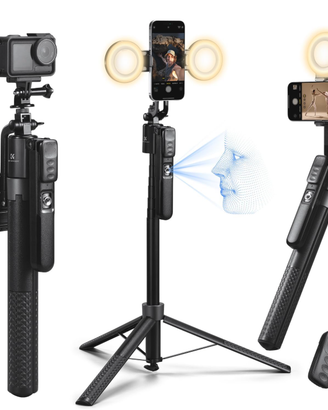 Bastone selfie 180cm tripode con seguimento automa