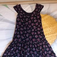 Vestitino nero a fiori rosa OVS misura S