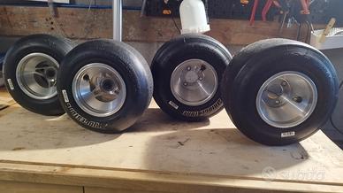 Cerchi e gomme go kart mini 60