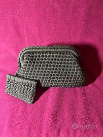 Borsa verde in fettuccia lycra