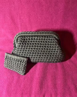 Borsa verde in fettuccia lycra