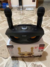 Karaoke con cassa e Bluetooth nuovo
