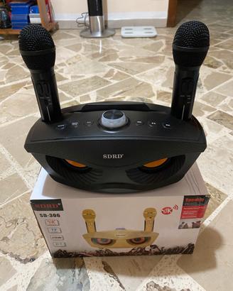 Karaoke con cassa e Bluetooth nuovo