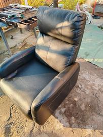 poltrona relax in pelle 