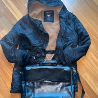 Parka e borsa pelle uomo