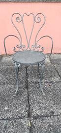 sedia ferro battuto stile liberty anni 60