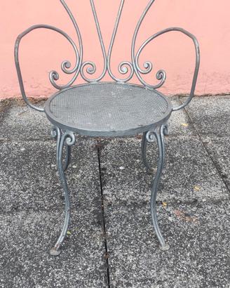 sedia ferro battuto stile liberty anni 60