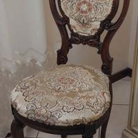 Sedia arredo stile Luigi Filippo - legno massello