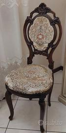 Sedia arredo stile Luigi Filippo - legno massello
