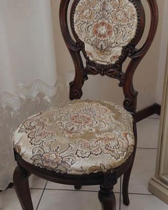Sedia arredo stile Luigi Filippo - legno massello