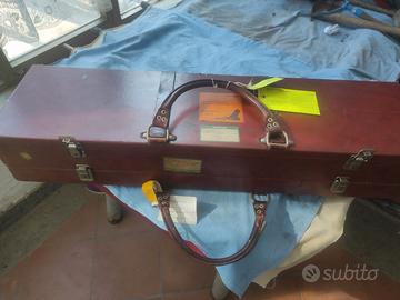 Valigia in pelle porta fucile