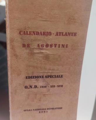 Raro Calendario Tascabile Atlante De Agostini – Ed