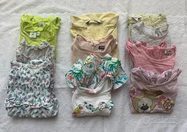 Lotto maglie Bimba x11 dai 12-18 mesi