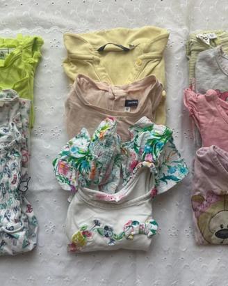 Lotto maglie Bimba x11 dai 12-18 mesi