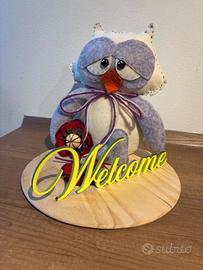 Gufo di benvenuto fatto a mano - handmade