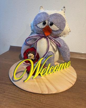 Gufo di benvenuto fatto a mano - handmade