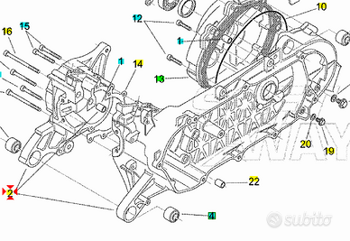 -Carter motore SR50 AP1BHA000151
