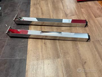 Gambe tavolo bar regolabile acciaio cromato