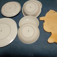 Porcellana Polonia e tagliere.