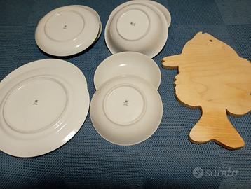 Porcellana Polonia e tagliere.