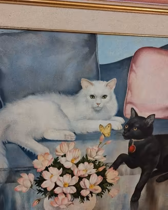 gatti farfalle e fiori