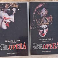 2 vhs Renato Zero "ZEROPERA" atto primo e secondo 
